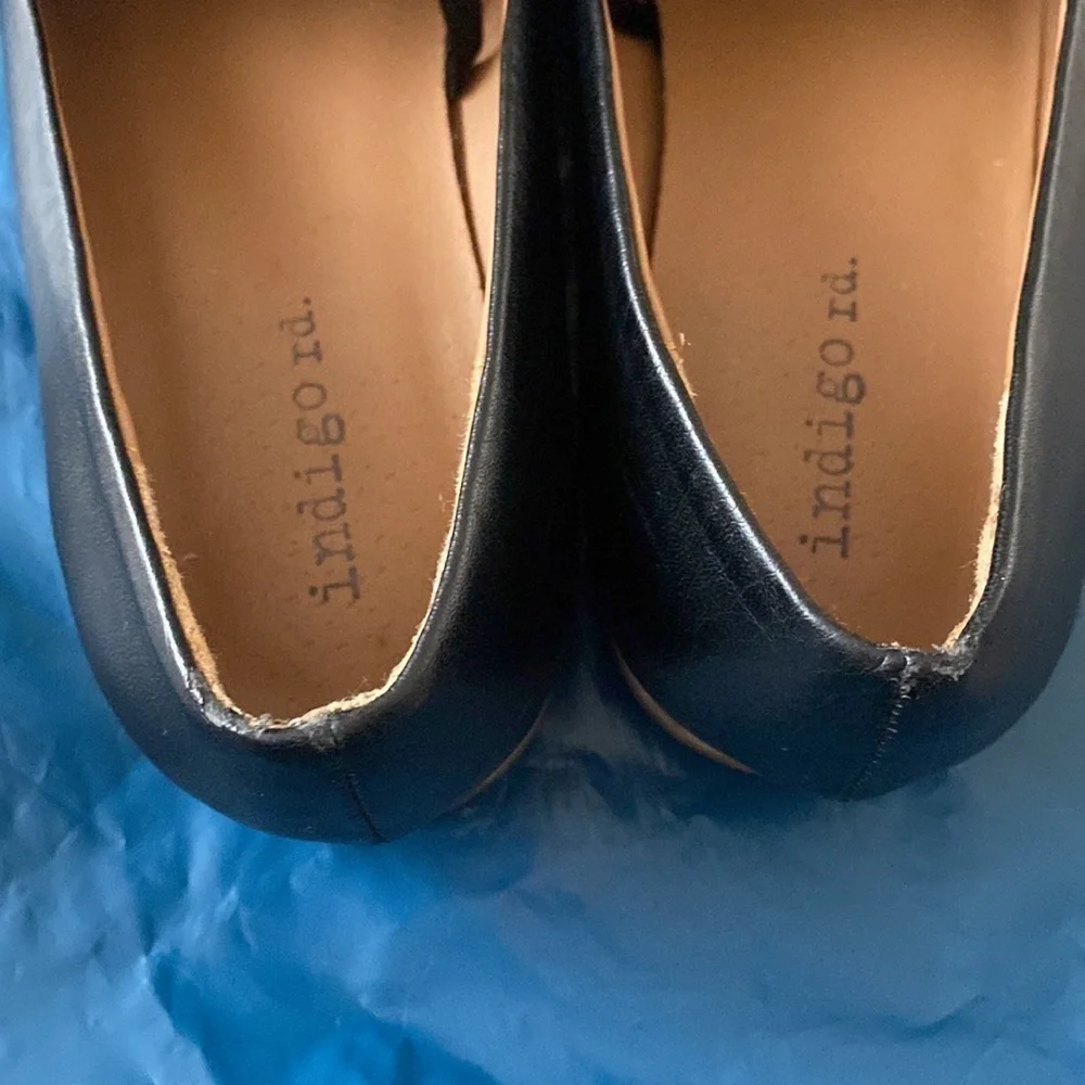 INDIGO RD. Irhani  Leather Slip On Loafer Black‎ Flats 6M